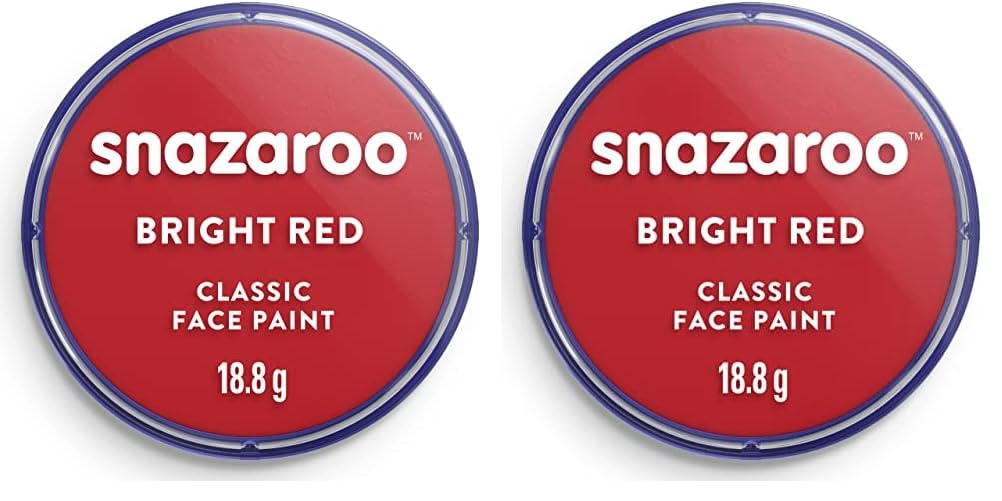 Snazaroo - Classic Face and Body Paint (Bright Red, 18.8 g x 2)