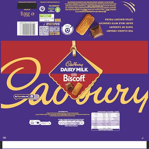 Cadbury Dairy Milk Lotus Biscoff Chocolate Bar - 350g 8