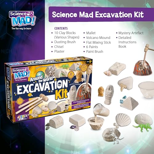 Science Mad - Around The World Excavation Kit for Kids 9