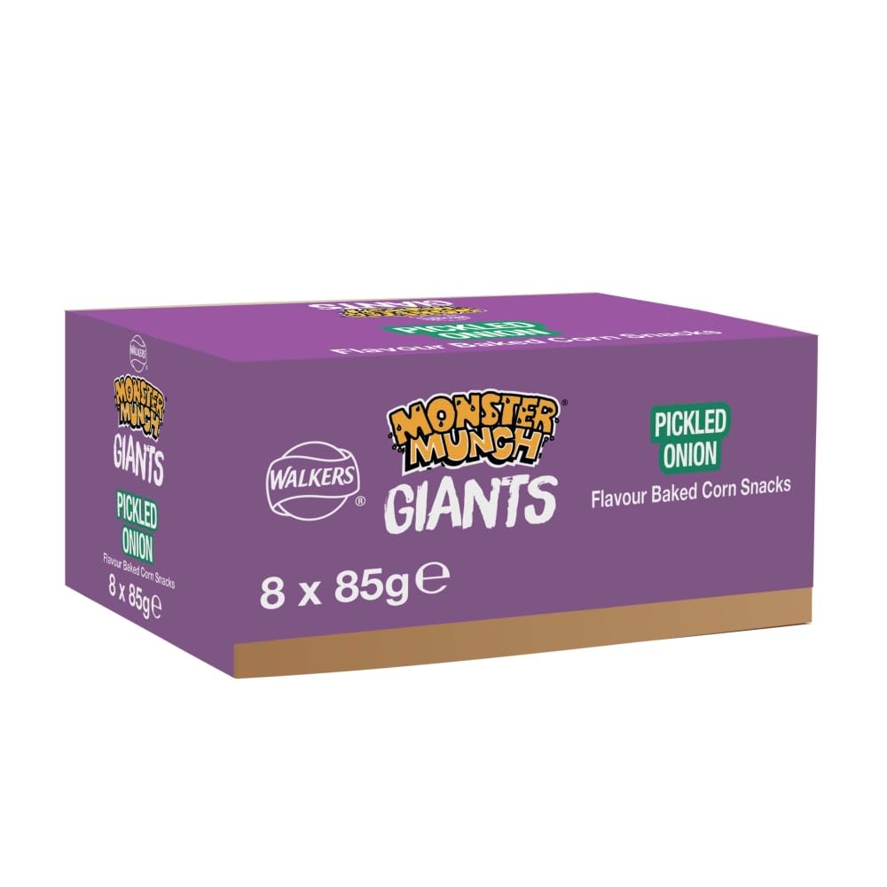 Walkers Monster Munch Giants Pickled Onion Sharing Snacks Crisps 85g