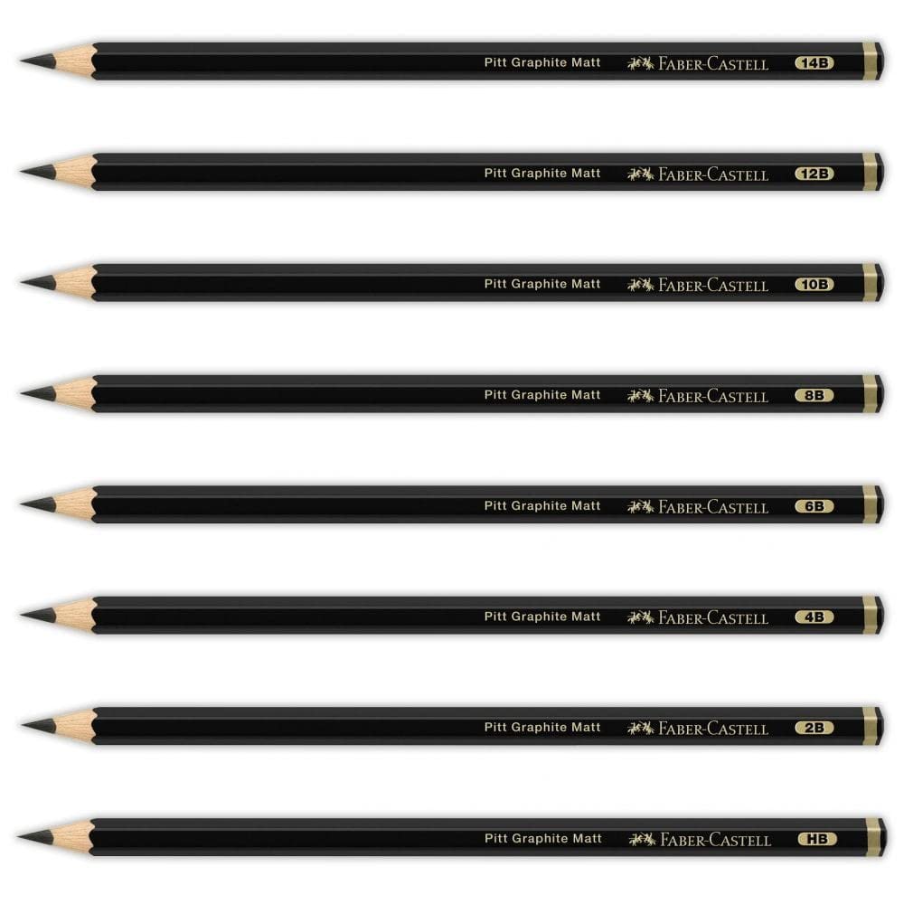 Faber-Castell Art & Graphic Pitt Graphite Matt Pencil - 14B Hardness | Ultra-Matt Laydown | Pack of 1