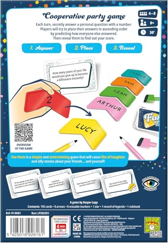 Repos Production Fun Facts Cooperative Party Game for 4-8 Players Ages 8+ 8