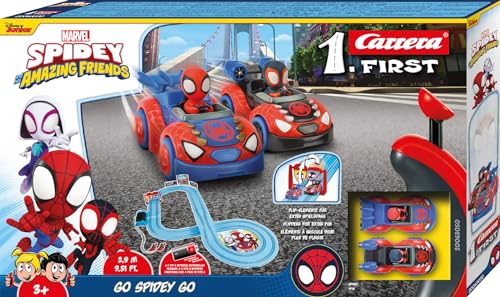 Carrera FIRST Spidey Go Webs Go Slot Car Racing Track - 2.9m Track for Ages 3+ 3