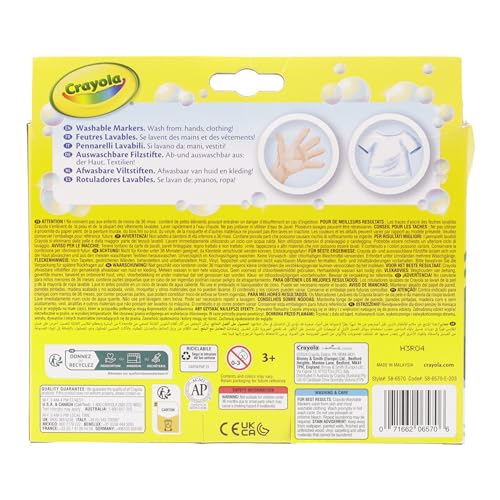 Crayola 24 Washable Maxi Tip Marker Pens - One Tip Two Effects for Drawing & Coloring 6