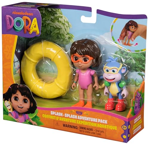 Dora, Splash-Splash Adventure Pack with Swim-Ready Dora and Boots Toy Figures 10