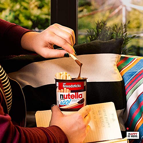 Nutella &Go! Hazelnut Snack Kit, Portable Chocolate & Breadstick Snack Pack, 12 Count 10