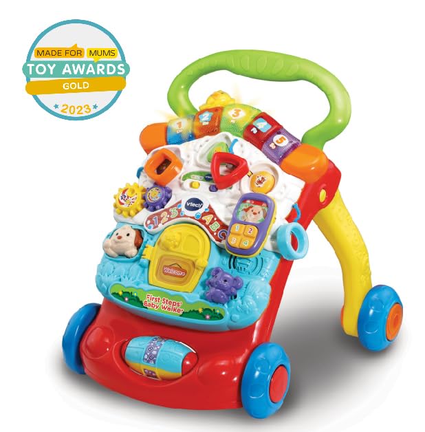 VTech First Steps Baby Walker - 2-in-1 Activity Centre with Lights, Sounds & Shape Sorter for 9 Months+
