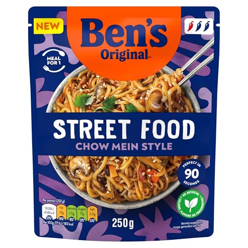 Ben's Original - Street Food Chinese Chow Mein Style Noodles Ready Meal (6x 250g) 6
