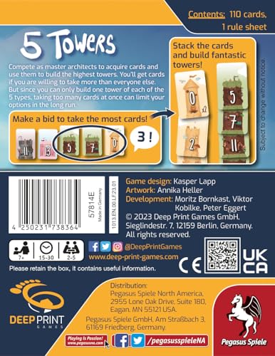 Pegasus Spiele 5 Towers Board Game (English Edition) 3