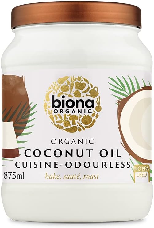 Biona Organic Coconut Oil - Mild & Odourless Cooking Oil (875 ml)