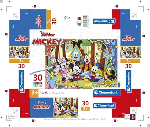 Clementoni Disney Mickey Puzzle 30 Pieces - Supercolor Mickey Jigsaw 6
