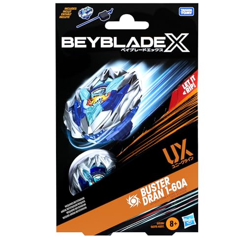 Beyblade Buster Dran 1-60A UX Starter Pack Top and Launcher | Right-Spin Attack Type