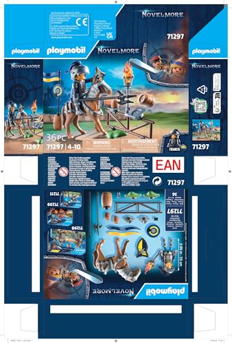 Playmobil 71297 Novelmore Medieval Jousting Area Playset - Knight Training with Horse and Castle, Ages 4+ 14