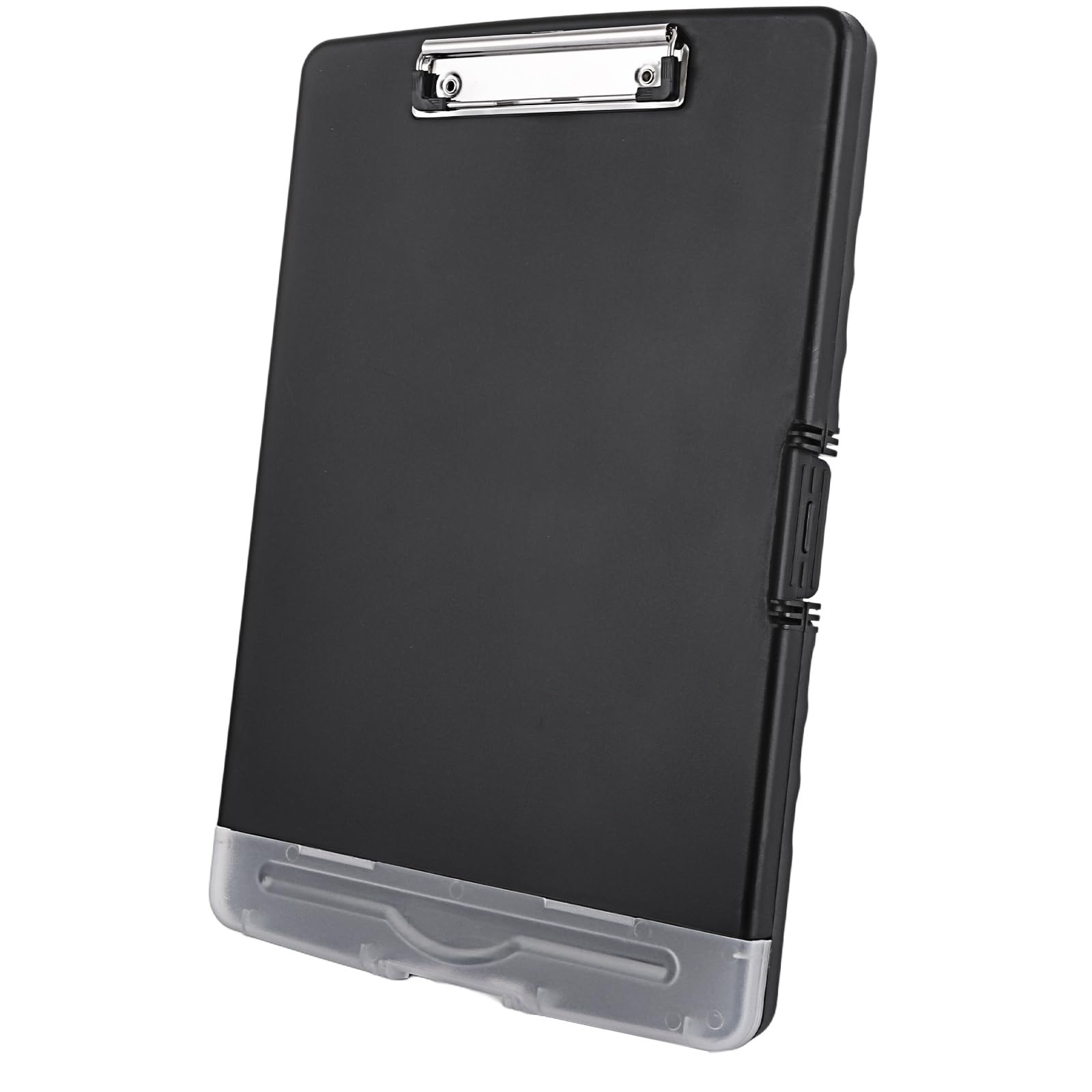ASelected A4 Storage Clipboard with Pen Holder | Plastic | Black | Holds 200 Sheets
