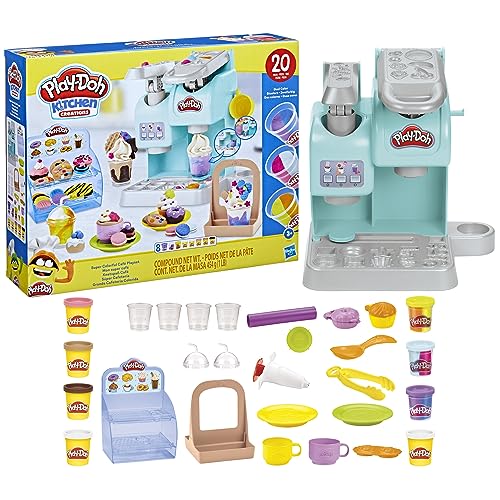 Play-Doh Super Colourful Cafe Playset - Pretend Play Coffee Shop with 8 Pots & 20 Accessories 5