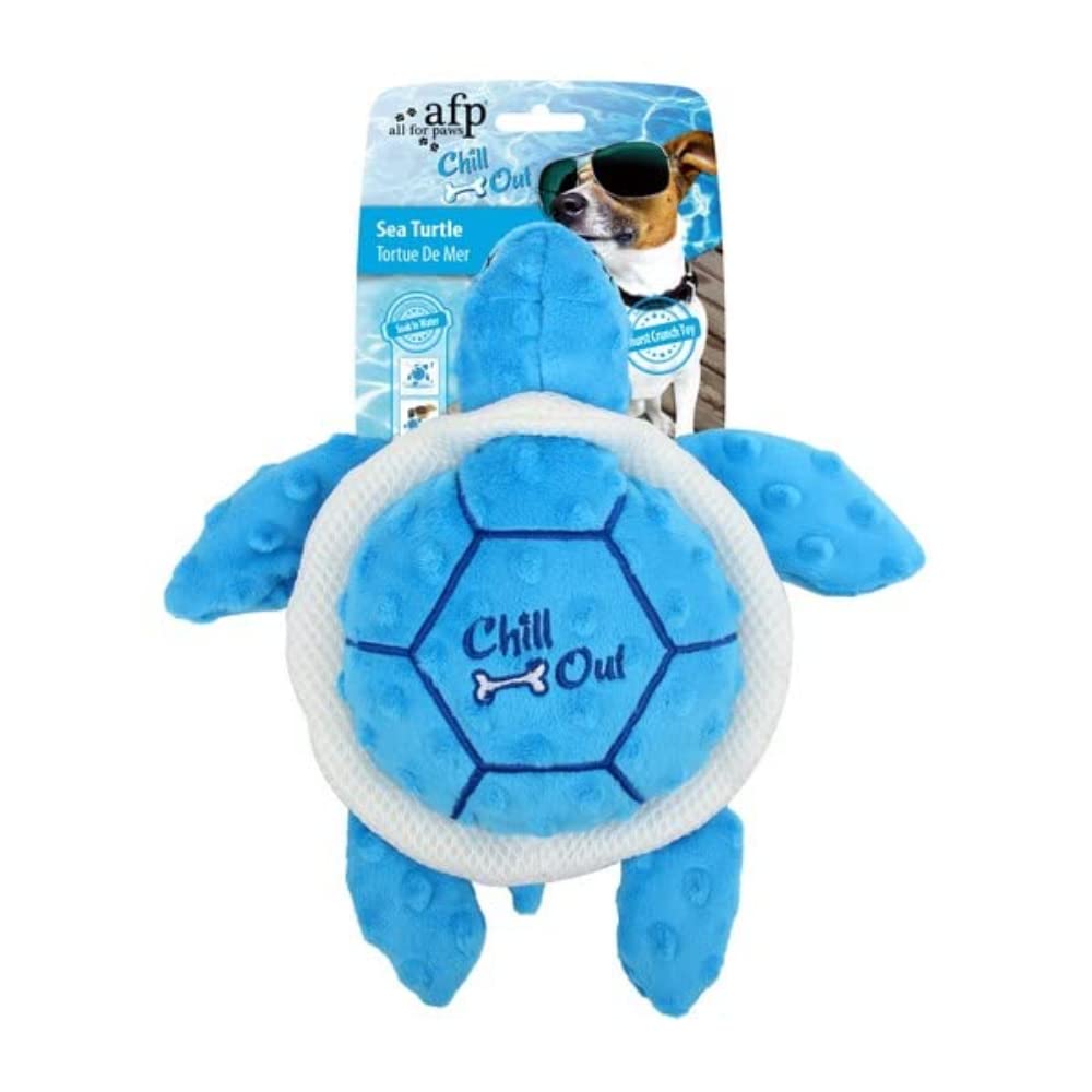 ALL FOR PAWS Chill Out Sea Turtle Cooling Toy - Water Resistant, Lightweight 1