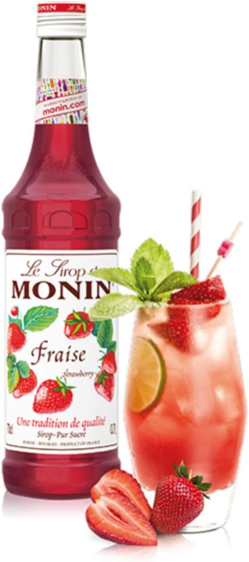 Monin Strawberry Syrup 700 ml - Premium Fruit Syrup for Beverages 3