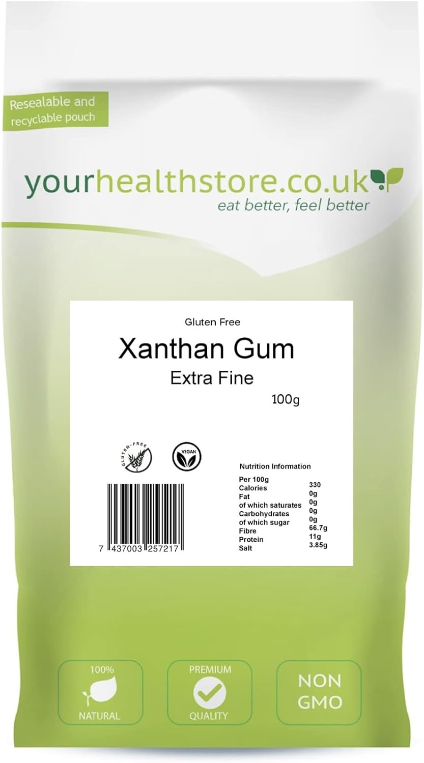 yourhealthstore Gluten Free Xanthan Gum 100g Non GMO Vegan Thickener