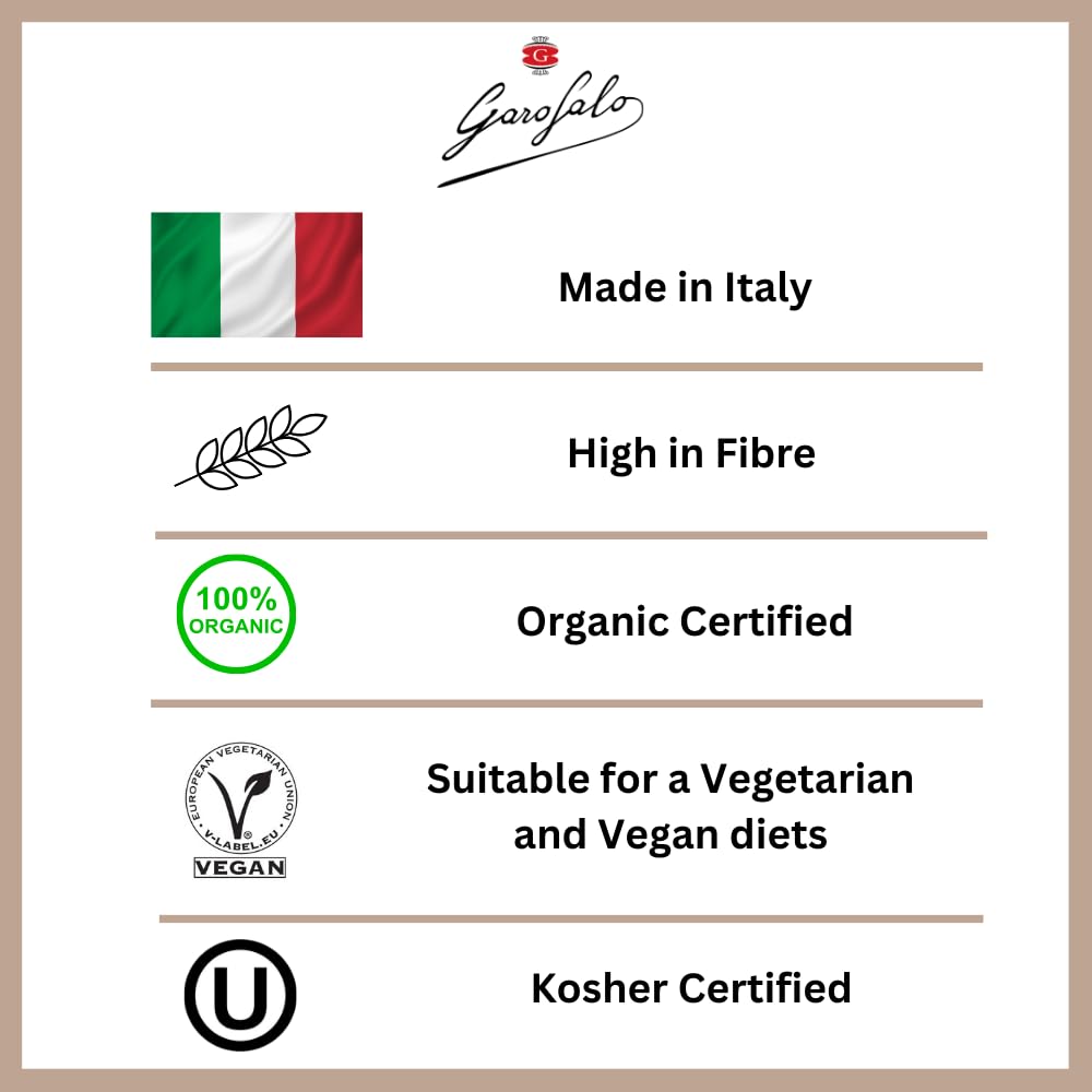 Garofalo Wholewheat Organic Mafalda Corta Italian Pasta, 500g