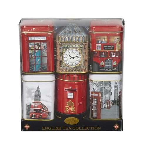 New English Teas London Sights Mini Tea Tin Gift Set - 6 Selection Loose-Leaf Black Tea Collection 4