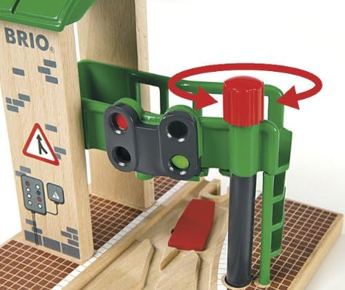 BRIO World Train Signal Station - Wooden Railway Accessory with Play Figure for Kids 6