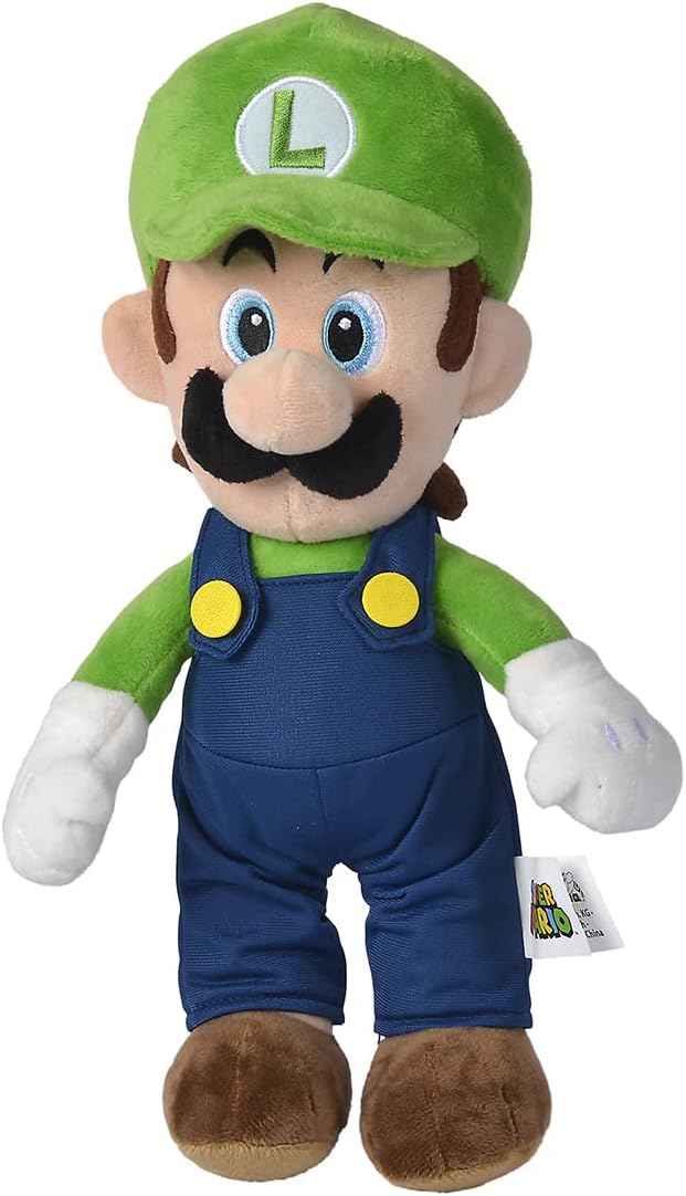Super Mario Luigi Plush Toy - 30 cm Soft Stuffed Animal for Kids & Adults