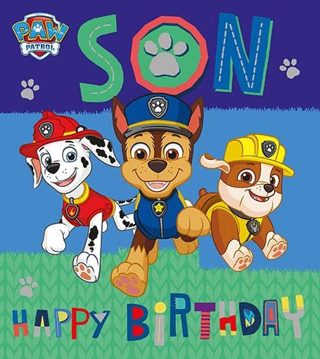 Danilo Promotions LTD Paw Patrol Son Birthday Card | Official Licensed | A5 Size 1