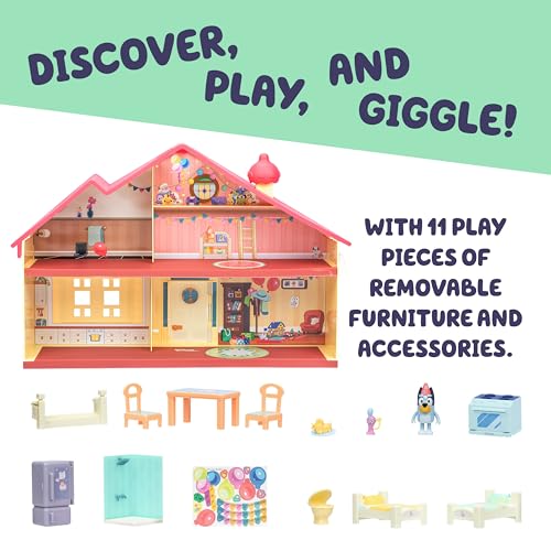 Bluey Celebration Home Playset - 11-Piece Playset with Exclusive Figure, Ages 3+ 7
