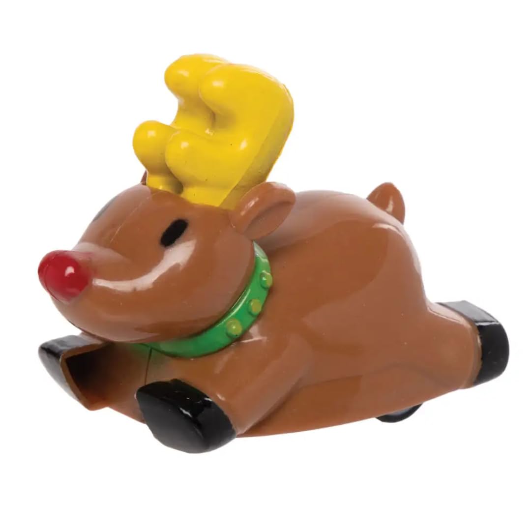Baker Ross AX370 Racing Reindeer - Pack of 4 Pull-Back Race Toys for Kids 4