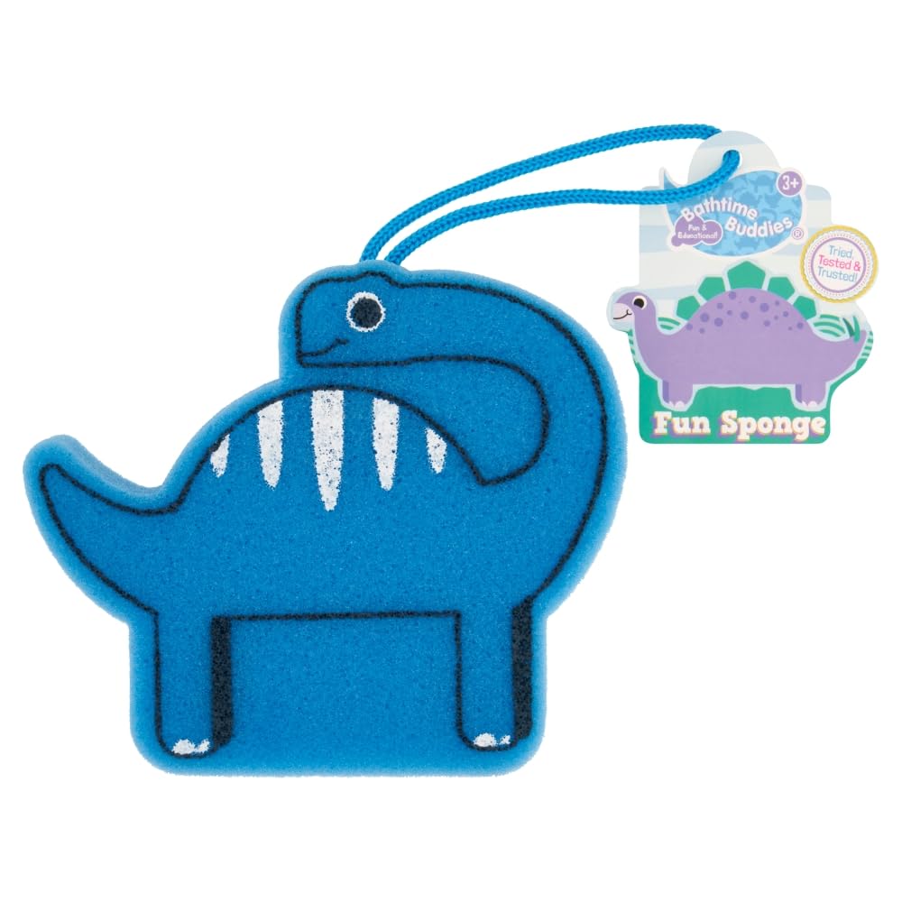 Bathtime Buddies Fun Dino Sponges - 3 Adorable Bath Toys for Kids 3+