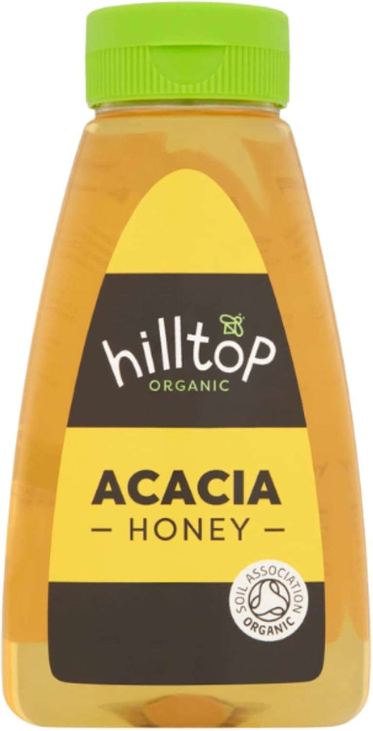Hilltop Honey - Organic Acacia Honey - Squeezy Bottle - 340g