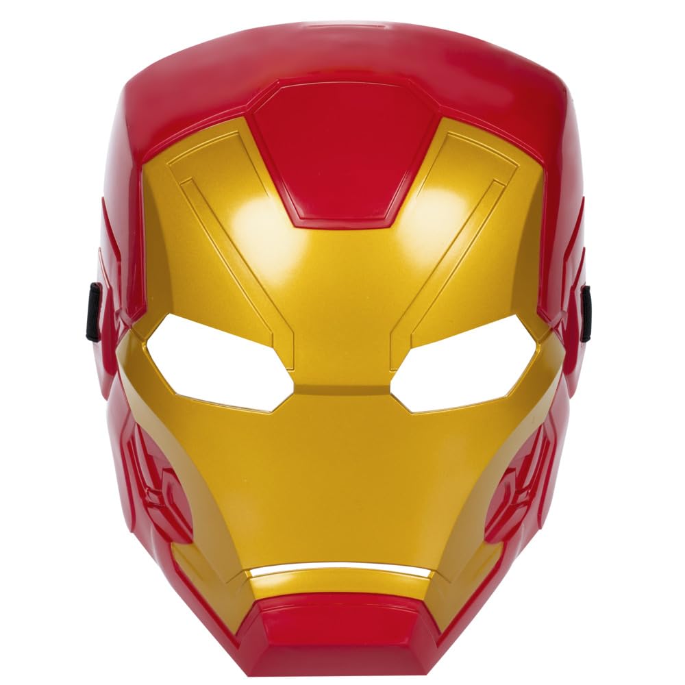 Marvel Iron Man Roleplay Mask for Kids - Ages 5+ | Red Yellow Plastic