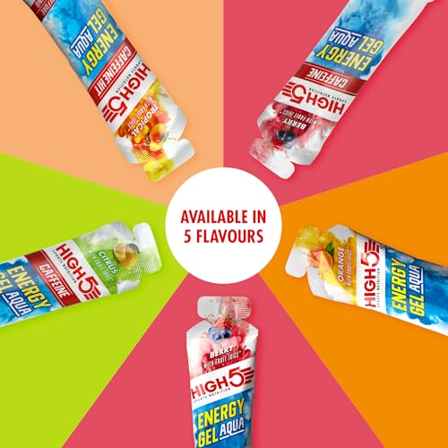 HIGH5 - Energy Gel Aqua Quick Release Energy Gel with Natural Fruit Juice (20 x 66g Sachets, Berry Flavor) 5