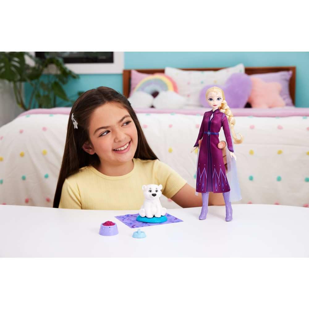 Mattel Disney Frozen Elsa Fashion Doll & Bear Cub Playset with 4 Accessories - Ages 3+ 6