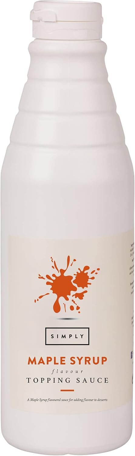 Simply - Maple Syrup Topping Sauce, Dairy Free Dessert Sauce for Ice Cream, Pancakes & Drinks