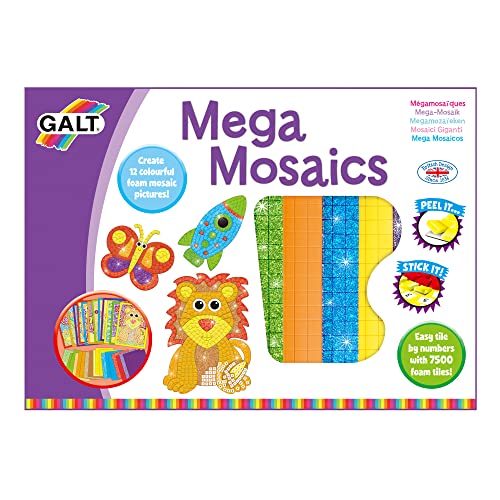 Galt Mega Mosaics Craft Kit - Tile by Number Foam Mosaic Art for Kids 5+ 4