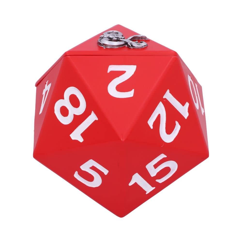 Nemesis Now Dungeons & Dragons D20 Dice Storage Box Red Resin 10
