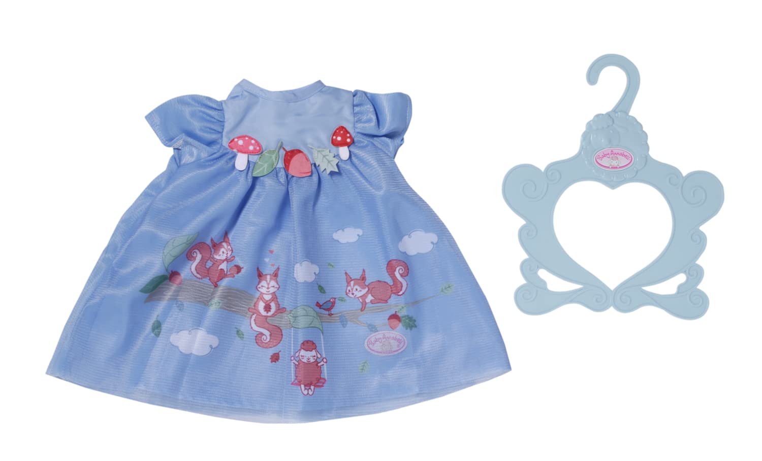 Baby Annabell Blue Dress 709610 - Sheep & Squirrel Pattern Doll Clothing for 43cm Dolls