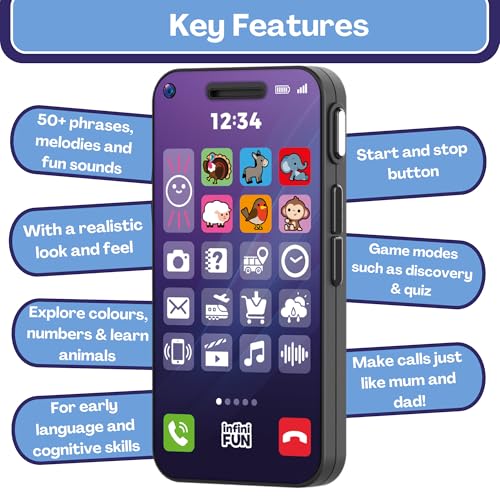 Infini Fun My First Smart Phone - Electronic Toy for Toddlers 12 Months+ 6