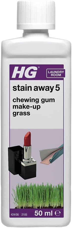HG Stain Away No. 5 - Chewing Gum, Make-Up & Grass Stain Remover for Fabrics