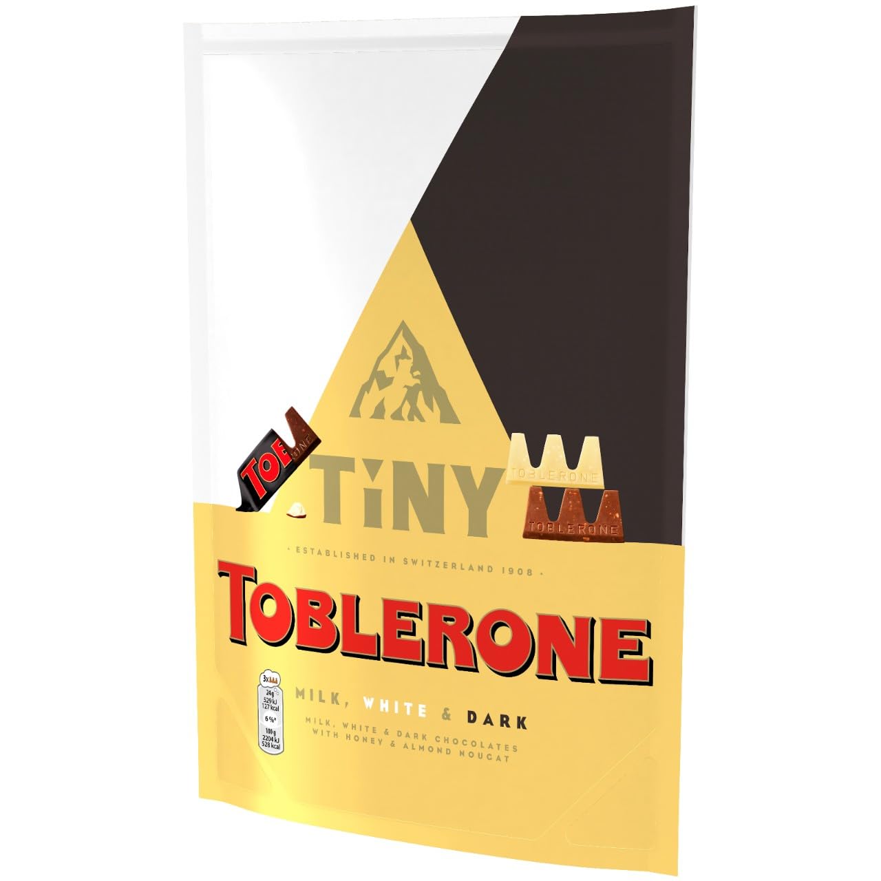 Toblerone Tiny's Milk, White & Dark Chocolates with Honey & Almond Nougat - 250g