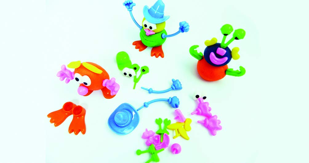 Craftplay Plastic Dough/Potato People Shapes - 52 Piece Set | Washable | Ages 3+