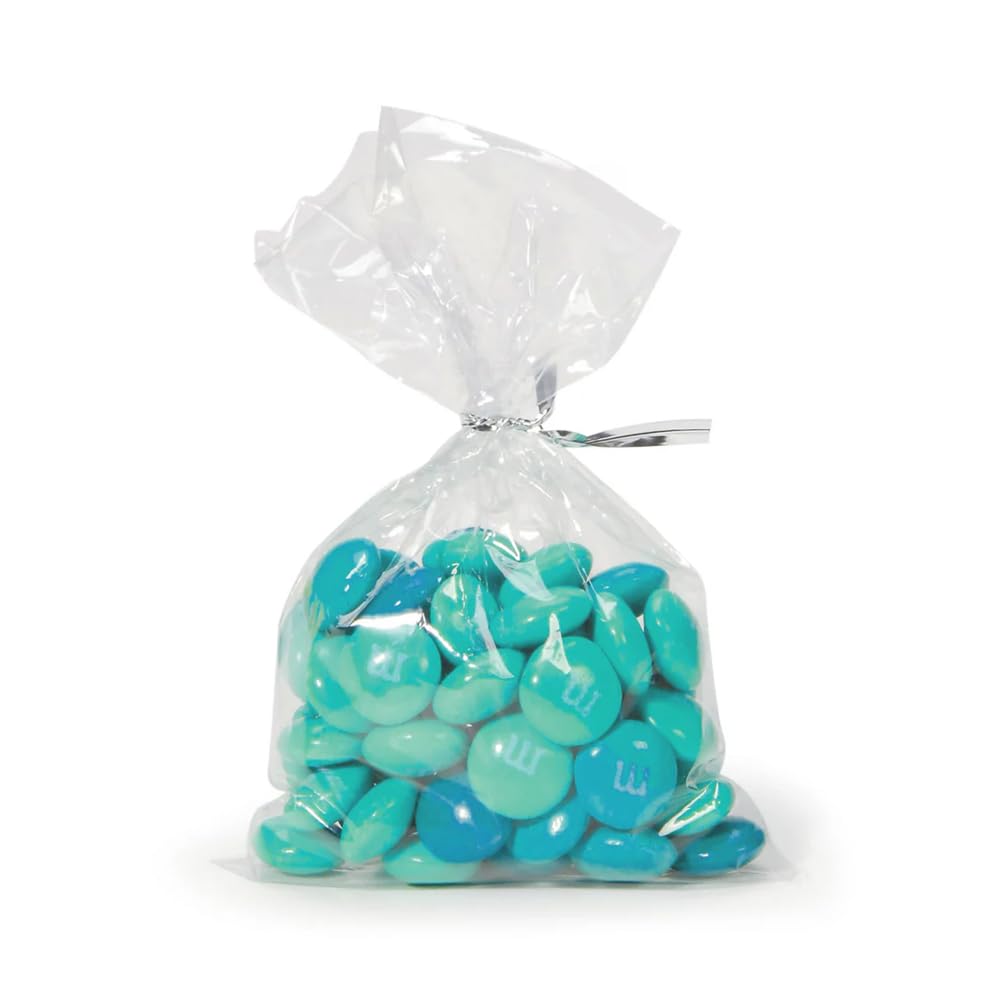 Anniversary House Clear BOPP Small Cellophane Bags - 7.5 x 12.5cm, Pack of 20 | Twist Ties Included 1