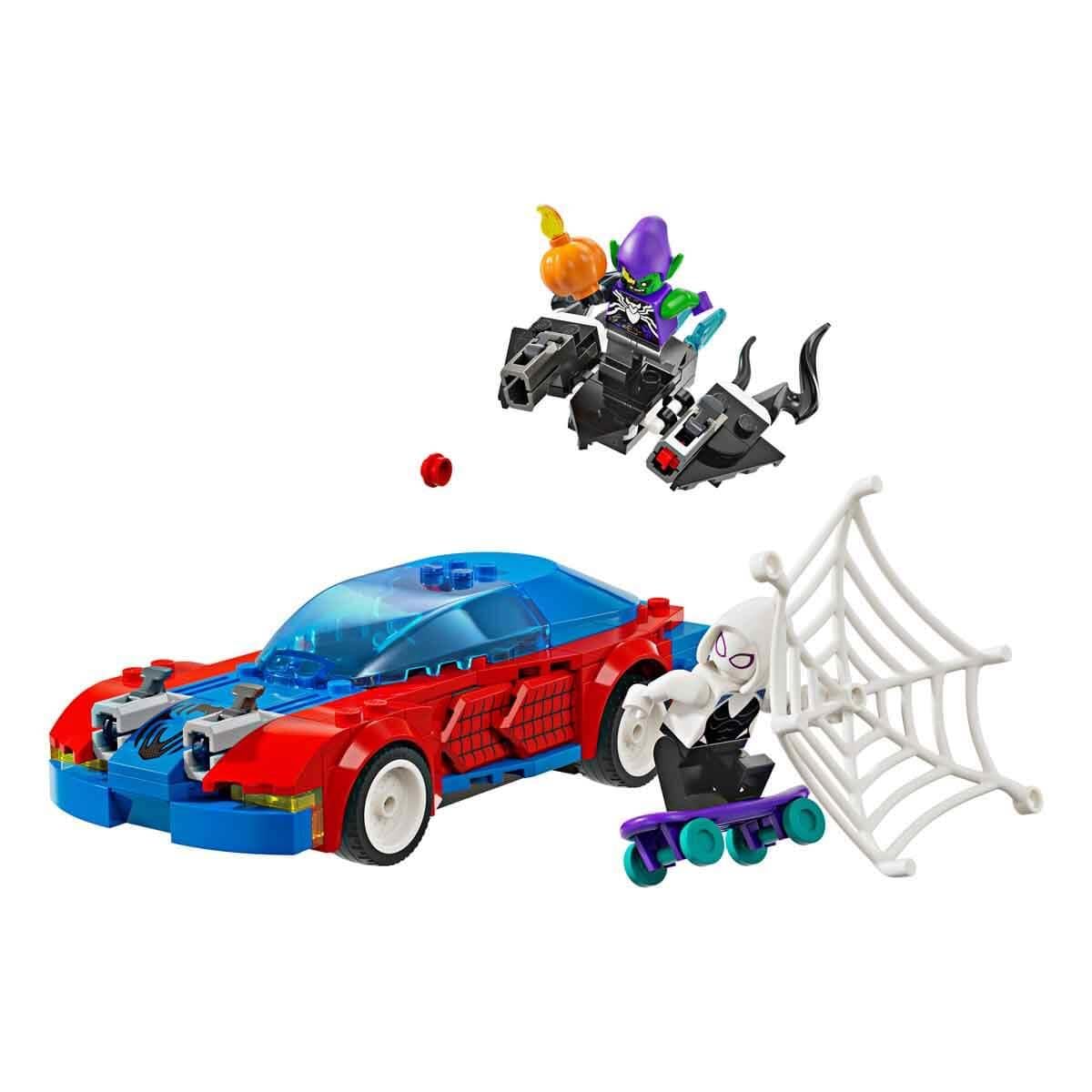 LEGO Marvel Spider-Man Race Car & Venom Green Goblin - Super Hero Building Toy for Kids 7+ 9