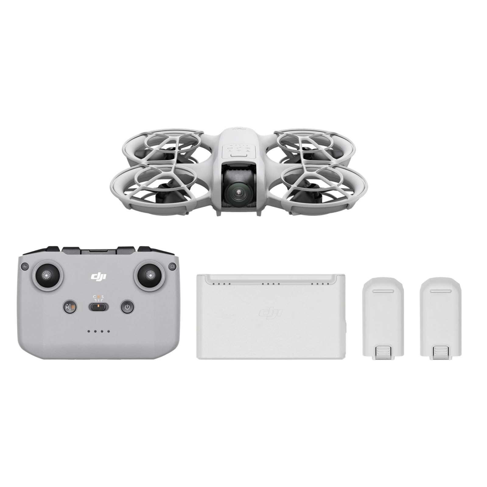 DJI Neo Fly More Combo - 135g Lightweight 4K UHD Camera Drone with Subject Tracking, Palm Takeoff, 3 Batteries & RC-N3 Controller