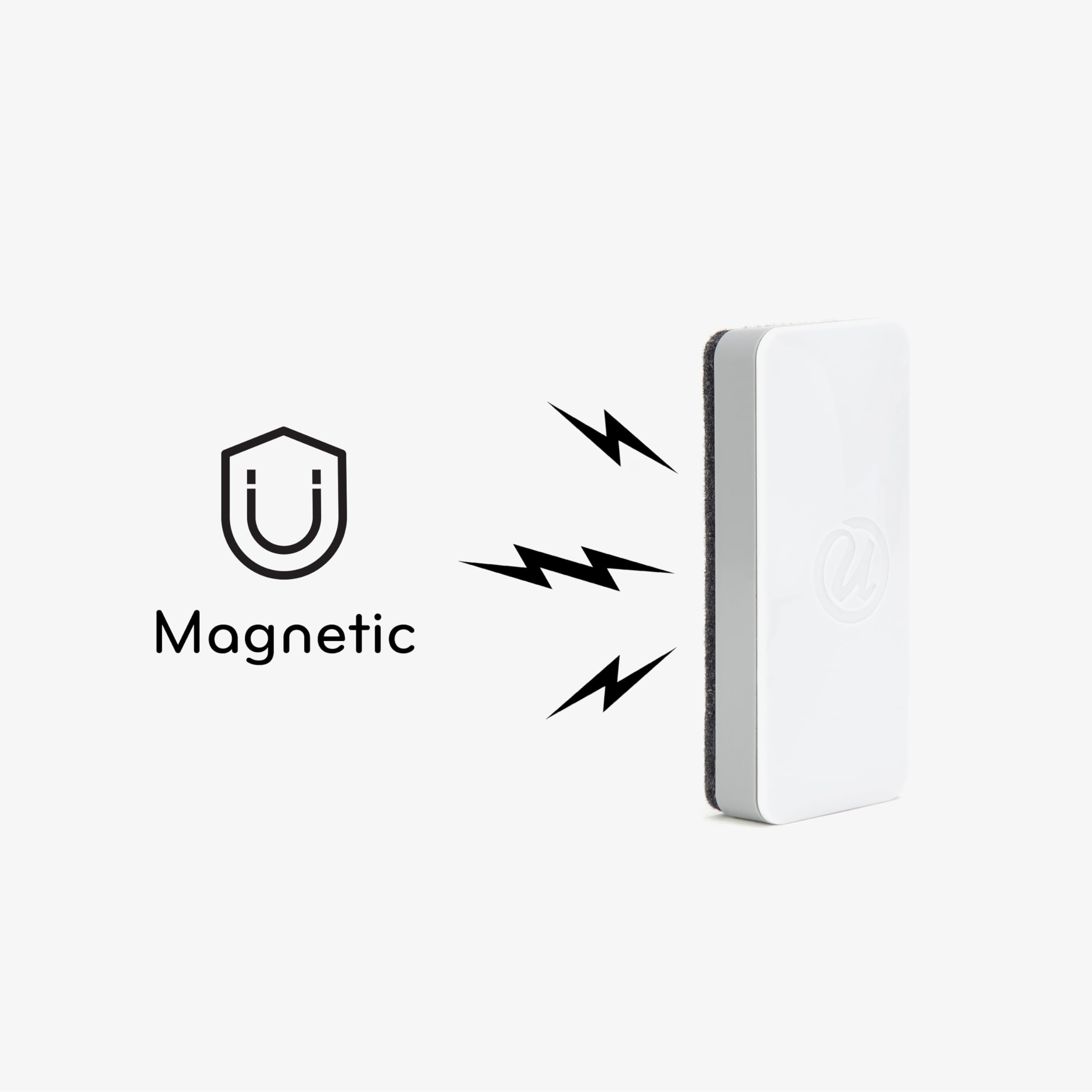 U Brands Magnetic Whiteboard Eraser - Lightweight Plastic with Premium Felt Surface | 12.7 x 5 cm 4