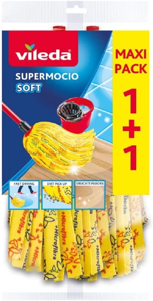 Vileda SuperMocio Soft Replacement Mop Heads - Double Value Pack