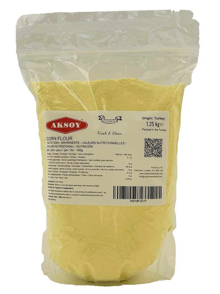 Aksoy Corn Flour 1.25KG - High Quality Resealable Pouch