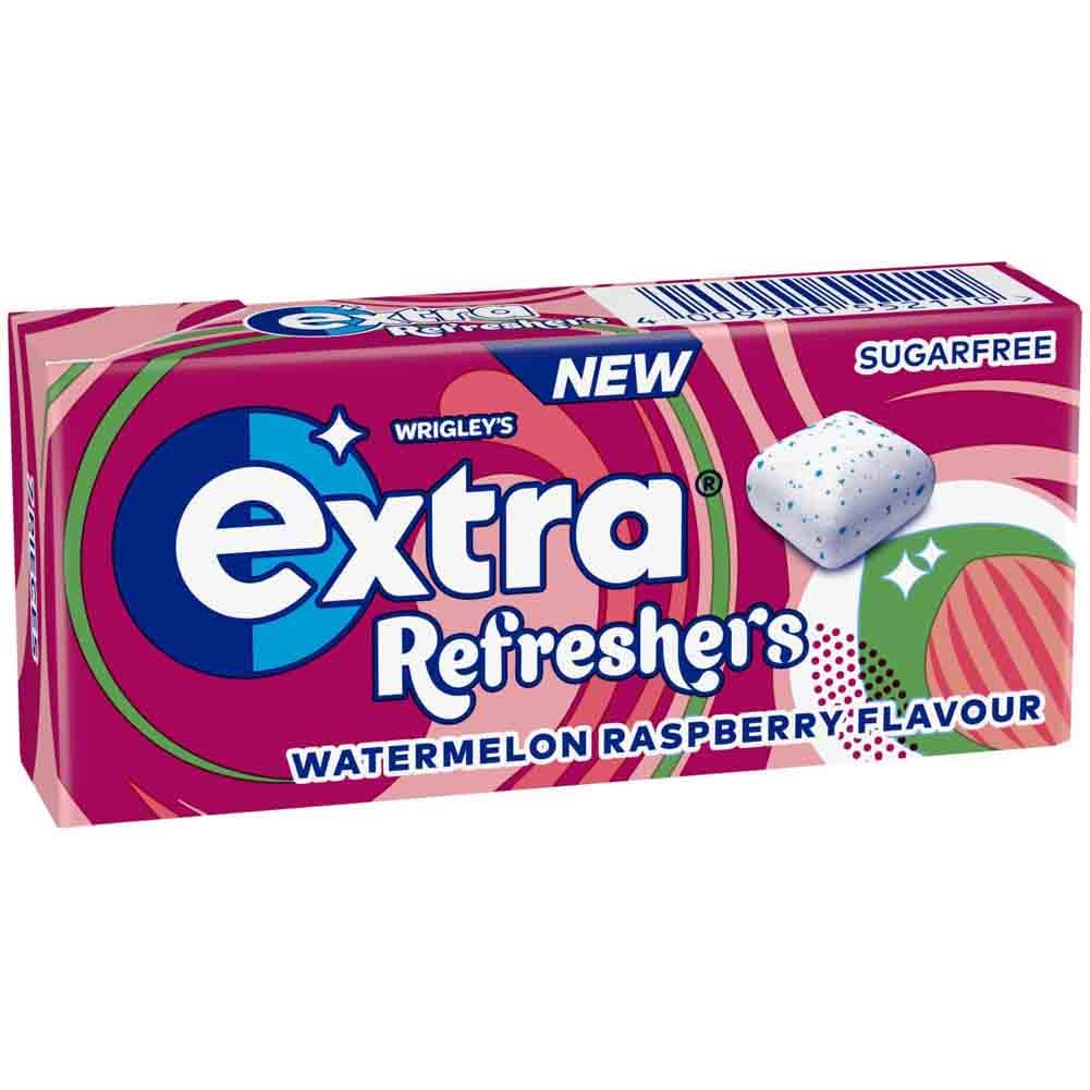Extra - Refreshers Watermelon Raspberry Flavour Sugarfree Chewing Gum (16 Packs, 7 Pieces Each) 5