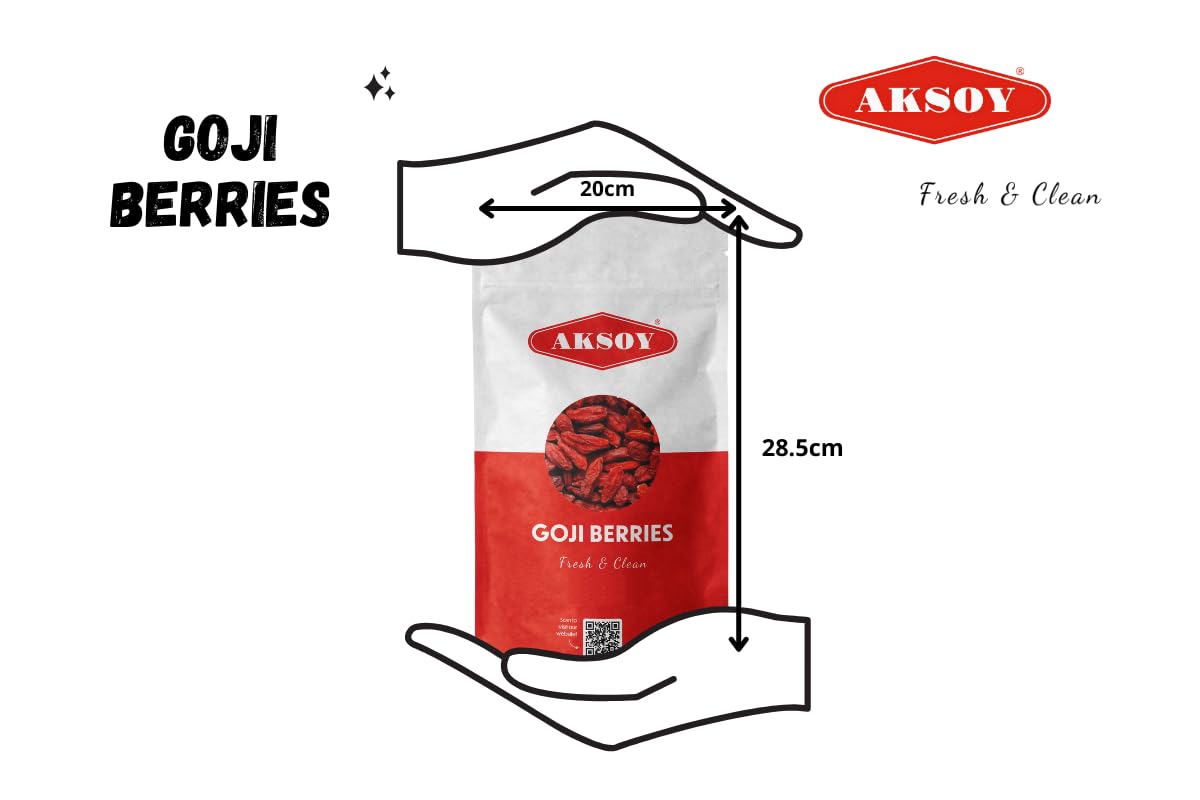 AKSOY Raw Sun-Dried Goji Berries - 500g Natural Wolfberries | Vegan Friendly 6
